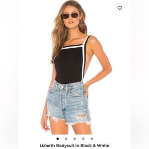 Superdown Black & White Bodysuit NWOT